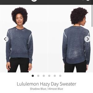 163-$45 *FREE SHIPPING* Lululemon Hazy Day Sweater
Shadow Blue size 6/8